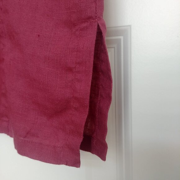 Eileen Fisher 100% organic linen raspberry pink dress XS - Picture 2 of 10
